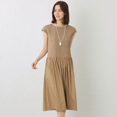 ＜AMACA (Women)＞ソフトスラブ　シャーリードレス（Ｖ５Ｊ１４１６２＿＿）