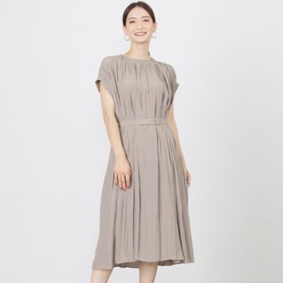 ＜AMACA (Women)＞ソフトサテンワンピース（Ｖ５Ｊ１４３７９＿＿）