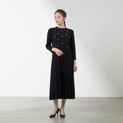 【ＷＥＢ・一部店舗限定】【ＡＴＥＬＩＥＲ　ＣＯＬＬＥＣＴＩＯＮ】ビジューニットドレス（Ｖ５Ｊ７０４４０＿＿）