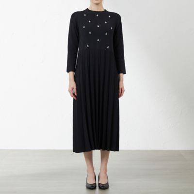 【ＷＥＢ・一部店舗限定】【ＡＴＥＬＩＥＲ　ＣＯＬＬＥＣＴＩＯＮ】ビジューニットドレス（Ｖ５Ｊ７０４４０＿＿）
