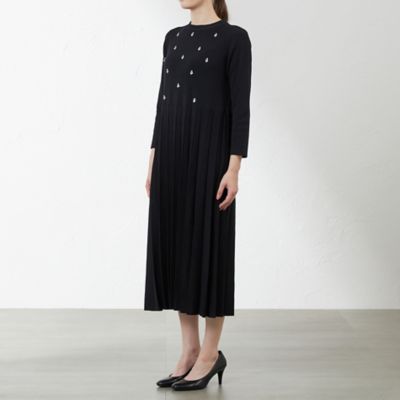 【ＷＥＢ・一部店舗限定】【ＡＴＥＬＩＥＲ　ＣＯＬＬＥＣＴＩＯＮ】ビジューニットドレス（Ｖ５Ｊ７０４４０＿＿）
