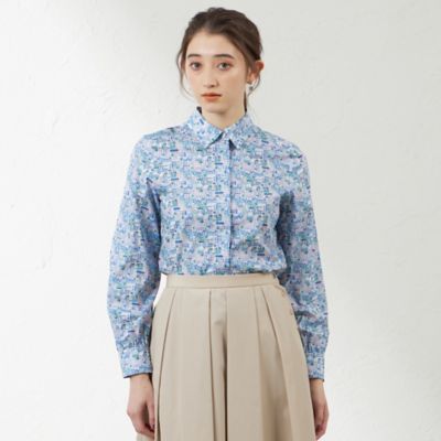 AMACA (Women)/アマカ タナローンシャツブラウス(V5M06520__) アオ トップス【三越伊勢丹/公式】