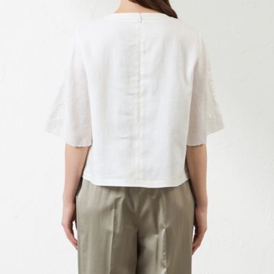 【Ａｎｎｉｖｅｒｓａｒｙ　Ｐｉｅｃｅ】リネンボイルエンブロイブラウス（Ｖ５Ｍ１０５４２＿＿）