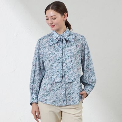 ＜AMACA (Women)＞【ＬＩＢＥＲＴＹ】タナローンシャツブラウス（アレキサンドラ）（Ｖ５Ｍ１１６２０＿＿）