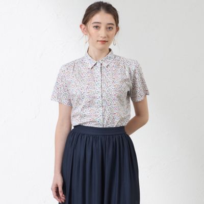 ＜AMACA (Women)＞【Ａｎｎｉｖｅｒｓａｒｙ　Ｐｉｅｃｅ】【ＬＩＢＥＲＴＹ】タナローン　イング　－　ブリッツ・ガーデン　半袖シャツ（Ｖ５Ｍ１５５２０＿＿）
