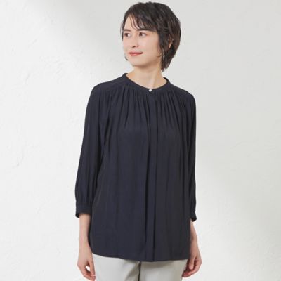 割繊デシン ギャザーブラウス（V5M16529＿＿） | AMACA