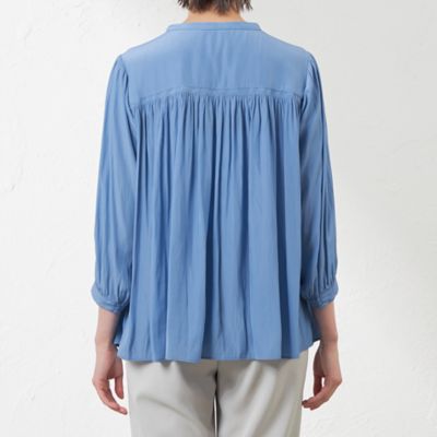 【ＷＥＢ＆一部店舗限定カラー】割繊デシン　ギャザーブラウス（Ｖ５Ｍ１６５８９＿＿）