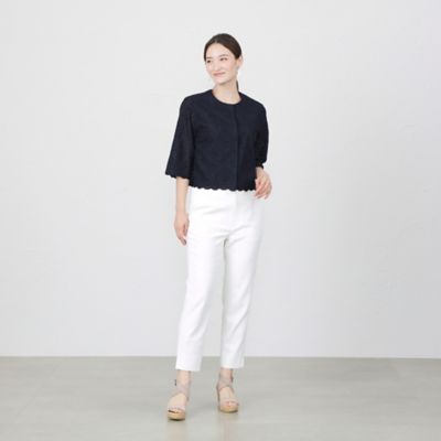 【ＷＥＢ・一部店舗限定】【ＡＴＥＬＩＥＲ　ＣＯＬＬＥＣＴＩＯＮ】コットンラミーレース　ボレロブラウス（Ｖ５Ｍ２１３６３＿＿）