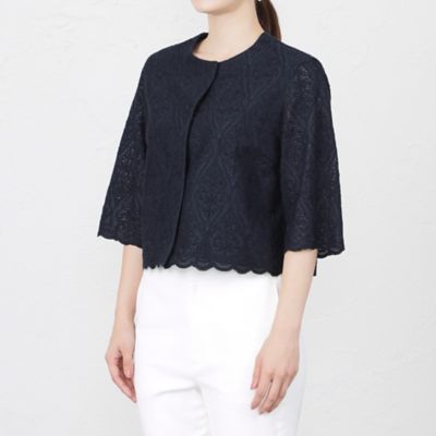 【ＷＥＢ・一部店舗限定】【ＡＴＥＬＩＥＲ　ＣＯＬＬＥＣＴＩＯＮ】コットンラミーレース　ボレロブラウス（Ｖ５Ｍ２１３６３＿＿）