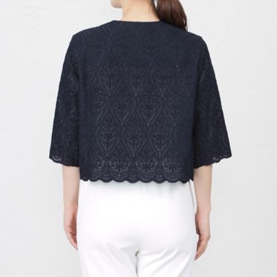 【ＷＥＢ・一部店舗限定】【ＡＴＥＬＩＥＲ　ＣＯＬＬＥＣＴＩＯＮ】コットンラミーレース　ボレロブラウス（Ｖ５Ｍ２１３６３＿＿）