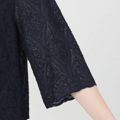 【ＷＥＢ・一部店舗限定】【ＡＴＥＬＩＥＲ　ＣＯＬＬＥＣＴＩＯＮ】コットンラミーレース　ボレロブラウス（Ｖ５Ｍ２１３６３＿＿）