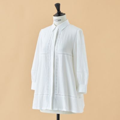 ＜AMACA (Women)＞【ＷＥＢ・一部店舗限定】【ＡＴＥＬＩＥＲ　ＣＯＬＬＥＣＴＩＯＮ】リネンエンブロイブラウス（Ｖ５Ｍ２２３６４＿＿）