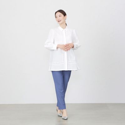【ＷＥＢ・一部店舗限定】【ＡＴＥＬＩＥＲ　ＣＯＬＬＥＣＴＩＯＮ】リネンエンブロイブラウス（Ｖ５Ｍ２２３６４＿＿）