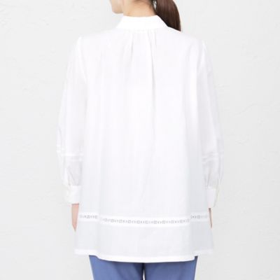 【ＷＥＢ・一部店舗限定】【ＡＴＥＬＩＥＲ　ＣＯＬＬＥＣＴＩＯＮ】リネンエンブロイブラウス（Ｖ５Ｍ２２３６４＿＿）