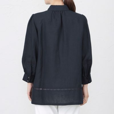 【ＷＥＢ・一部店舗限定】【ＡＴＥＬＩＥＲ　ＣＯＬＬＥＣＴＩＯＮ】リネンエンブロイブラウス（Ｖ５Ｍ２２３７２＿＿）