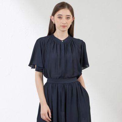 AMACA (Women)/アマカ ドライツイストブラウス(V5M26583__) アオ29L トップス【三越伊勢丹/公式】