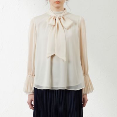 【ＡＴＥＬＩＥＲ　ＣＯＬＬＥＣＴＩＯＮ】ヴィンテージジョーゼットブラウス（Ｖ５Ｍ７８５０９＿＿）
