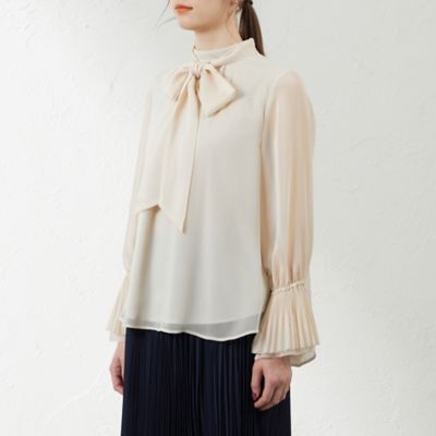 【ＡＴＥＬＩＥＲ　ＣＯＬＬＥＣＴＩＯＮ】ヴィンテージジョーゼットブラウス（Ｖ５Ｍ７８５０９＿＿）
