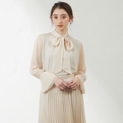【ＡＴＥＬＩＥＲ　ＣＯＬＬＥＣＴＩＯＮ】ヴィンテージジョーゼットブラウス（Ｖ５Ｍ７８５０９＿＿）