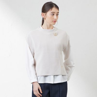 ＜AMACA (Women)＞コットンコードニットベスト（Ｖ５Ｎ０１５１２＿＿）