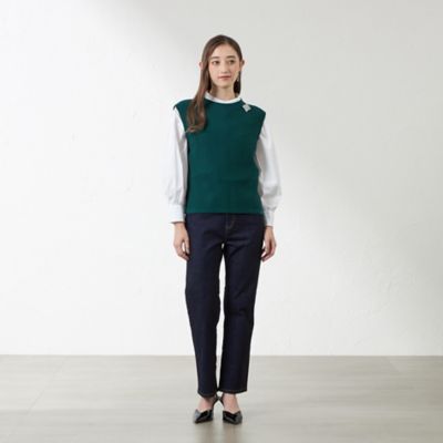 バルキーストレッチ編み柄ベスト（V5N07617＿＿） | AMACA