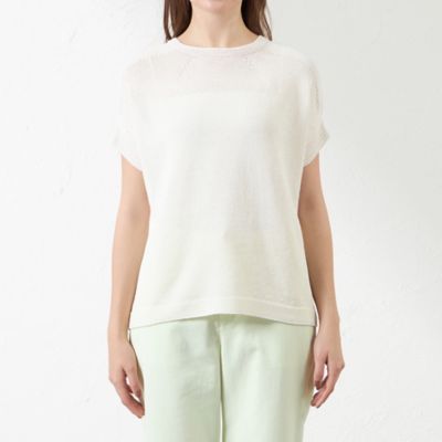 AMACA - AMACA フレンチスリーブ ペプラム カットソー Tシャツ