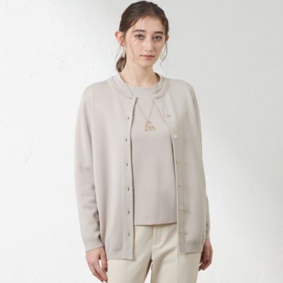 ＜AMACA (Women)＞ウールミックスミラノリブニットカーディガン（Ｖ５Ｎ２９６４３＿＿）