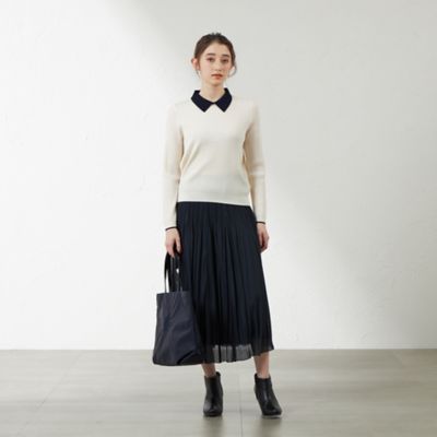 バイカラーポロニット（V5N33474＿＿） | AMACA (Women