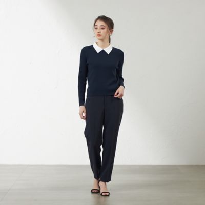 バイカラーポロニット（V5N33474＿＿） | AMACA (Women