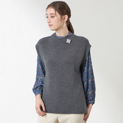 ＜AMACA (Women)＞チュニックニットベスト（Ｖ５Ｎ３４６４２＿＿）