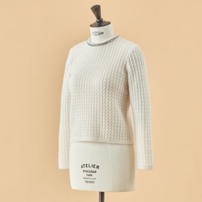 【ＷＥＢ・一部店舗限定】【ＡＴＥＬＩＥＲ　ＣＯＬＬＥＣＴＩＯＮ】ビジューニットプルオーバー（Ｖ５Ｎ７４４４１＿＿）