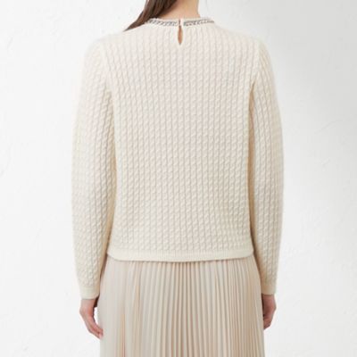 【ＷＥＢ・一部店舗限定】【ＡＴＥＬＩＥＲ　ＣＯＬＬＥＣＴＩＯＮ】ビジューニットプルオーバー（Ｖ５Ｎ７４４４１＿＿）