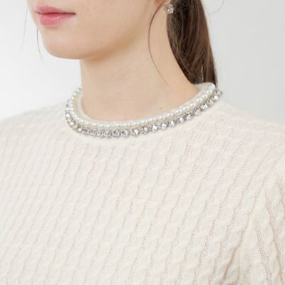 【ＷＥＢ・一部店舗限定】【ＡＴＥＬＩＥＲ　ＣＯＬＬＥＣＴＩＯＮ】ビジューニットプルオーバー（Ｖ５Ｎ７４４４１＿＿）