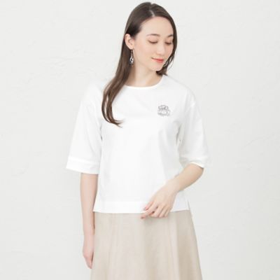 ＜AMACA (Women)＞香水瓶モチーフ　Ｔシャツ（Ｖ５Ｐ１３３５１＿＿）