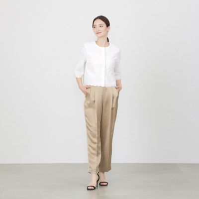 【ＷＥＢ・一部店舗限定】【ＡＴＥＬＩＥＲ　ＣＯＬＬＥＣＴＩＯＮ】トリアセテートリライムサテンパンツ（Ｖ５Ｒ１０３６５＿＿）