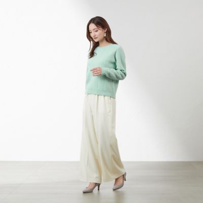 【ＷＥＢ限定サイズ】ハイカウントフラノワイドストレートパンツ　※股下長め（Ｖ５Ｒ６０４５０＿＿）