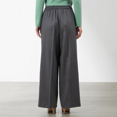 【ＷＥＢ限定サイズ】ハイカウントフラノワイドストレートパンツ　※股下長め（Ｖ５Ｒ６０４５０＿＿）