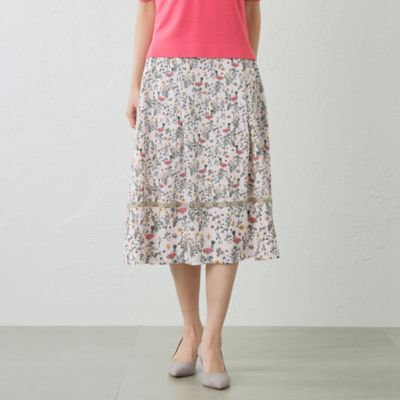 ＜AMACA (Women)＞ボタニカルパネルスカート（Ｖ５Ｓ０５１１０＿＿）
