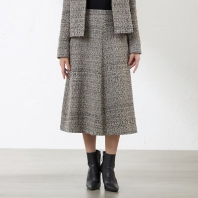 ＜AMACA (Women)＞【Ａｎｎｉｖｅｒｓａｒｙ　Ｐｉｅｃｅ】【尾州素材】ツイードスカート（Ｖ５Ｓ０８６３２＿＿）