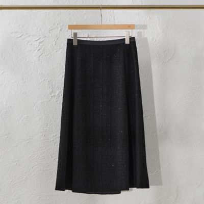 ＜AMACA (Women)＞【ＡＴＥＬＩＥＲ　ＣＯＬＬＥＣＴＩＯＮ】　スパンコールツイードスカート（Ｖ５Ｓ７２６６３＿＿）
