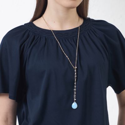 ＜AMACA (Women)＞ドロップＹ字ネックレス（Ｖ５Ｖ５１５２８＿＿）