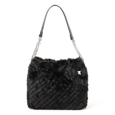 ＜TO BE CHIC (Women)＞ダイヤ柄フェイクファー　ショルダーバッグ（Ｗ５１４７６４７＿＿）
