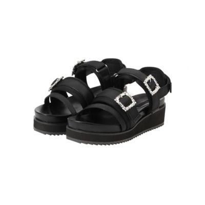 ＜TO BE CHIC (Women)＞スクエアビジュー　サンダル（Ｗ５４２１３４０＿＿）