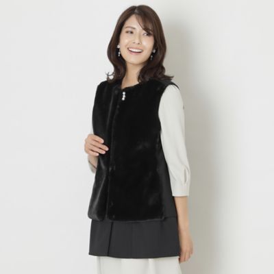 TO BE CHIC (Women)/トゥー ビー シック フェイクファー3WAYジレ(W5716434__)