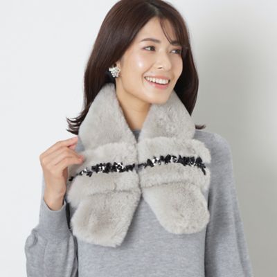 ＜TO BE CHIC (Women)＞【大人百花　掲載】リュバンフェイクファー　ティペット（Ｗ５７２６４４４＿＿）