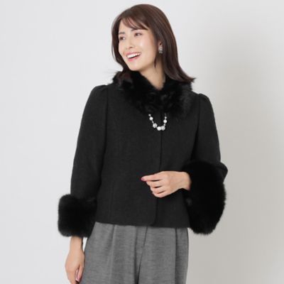 ＜TO BE CHIC (Women)＞フェイクファーコンビボレロ（Ｗ５７３０２４８＿＿）