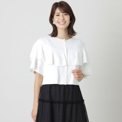 TO BE CHIC ☆フリル付きブラッククロップドパンツ 公式】TO BE