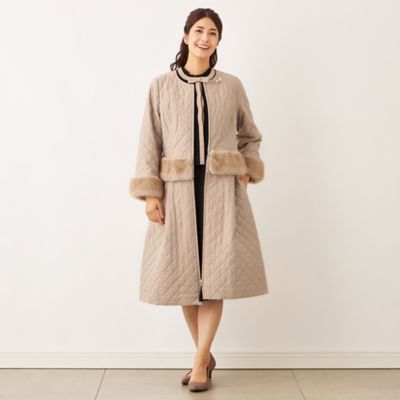 ラ*ム様 【大きいサイズ】TO BE CHIC 2wayロングコート フォックス FREAK'S STORE/＜低身長サイズあり＞2WAY ウール ハイネック