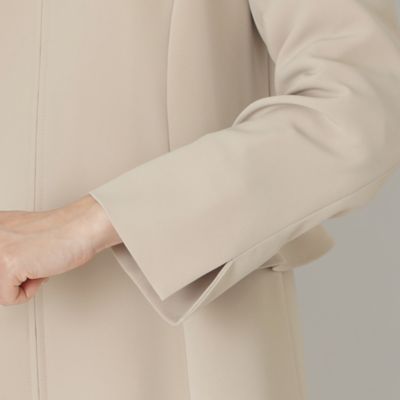 ポリエステルストレッチノーカラー　コート（Ｗ５Ａ０２３０６＿＿）
