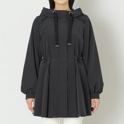 TO BE CHIC 2WAY ウエスト リボン ナイロン コート ブラック ポリエステルタフタ コート（W5A02431＿＿） | TO BE
